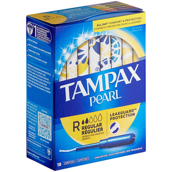 18-Count Tampon with Plastic Applicator - Regular - 12/Case