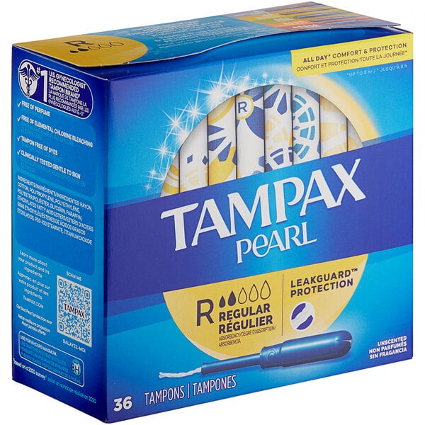 36-Count Tampon with Plastic Applicator - Regular Absorbency - 12/Case