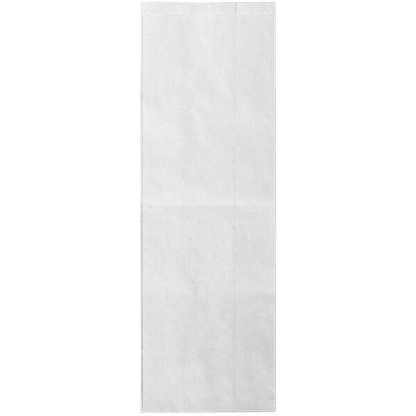 5 1/4" x 3 1/4" x 20" Plain Unwaxed White Paper Bread Bag