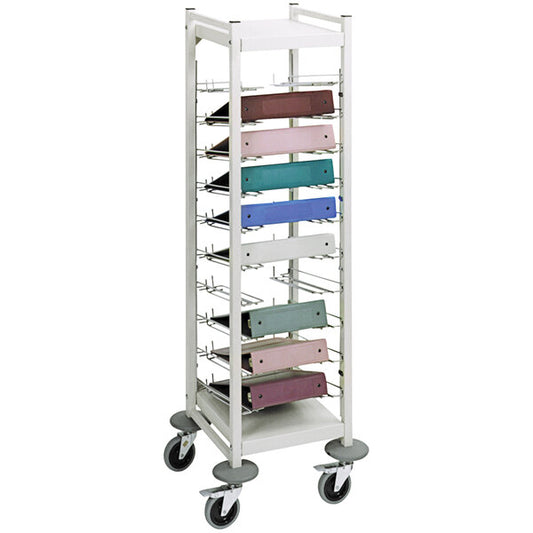 Beige Flat Storage Open Binder Cart