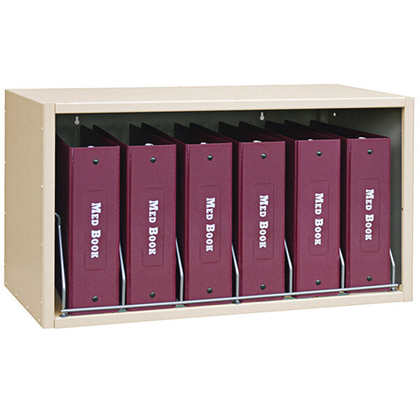 File Rack Binder Beige Storage Rack