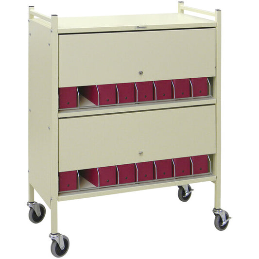 Beige Big Beam Closed Cart with Locking Panels