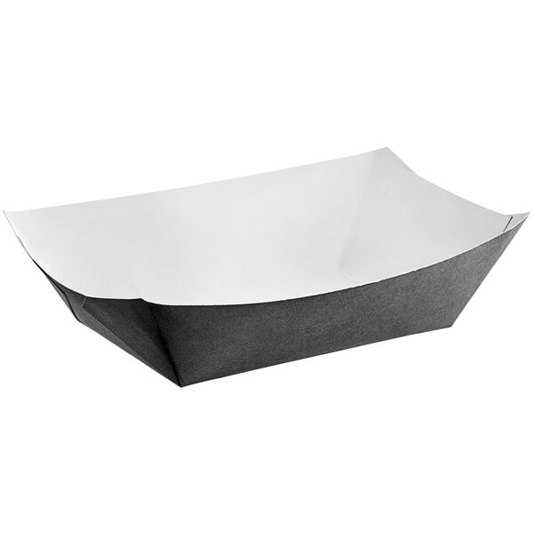 3 lb. Solid Black Paper Food Tray