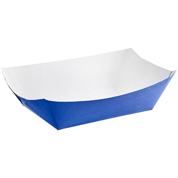 3 lb. Solid Blue Paper Food Tray