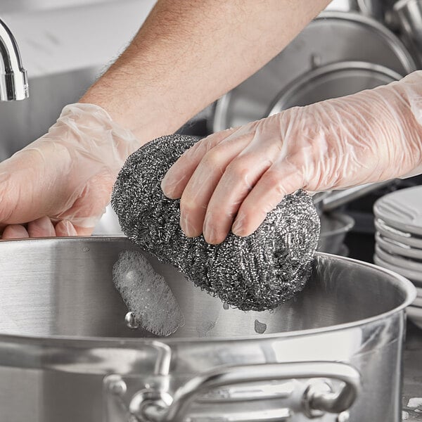 100g Large Stainless Steel Scrubber - 12/Pack