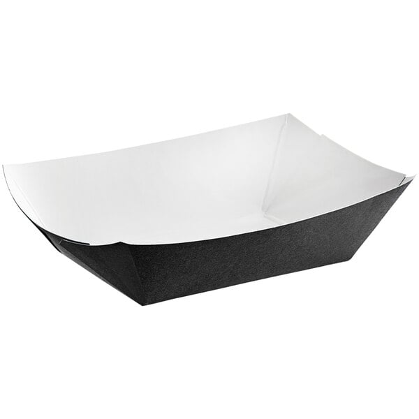 2 lb. Solid Black Paper Food Tray