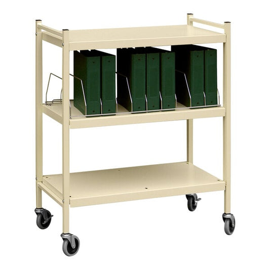 Beige Open Binder Cart