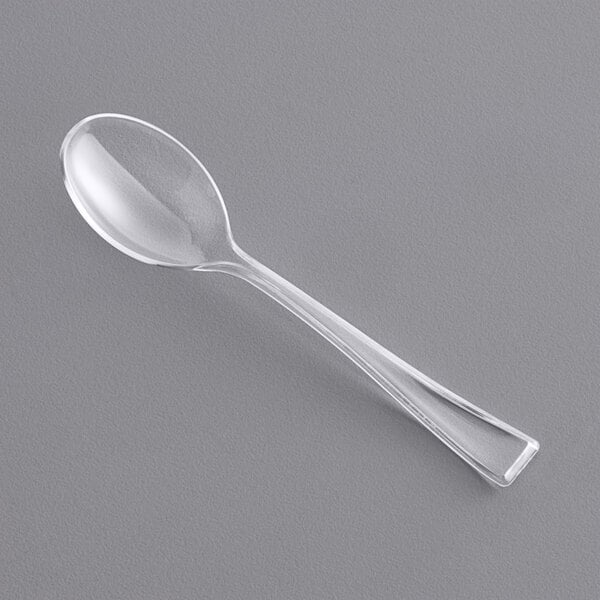 4" Clear Plastic Tasting Spoon