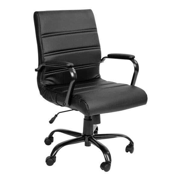 LeatherSoft Mid-Back Executive Swivel Office Chair