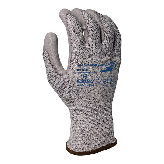 Level A2 HDPE Gloves with Gray Polyurethane Palm Coating