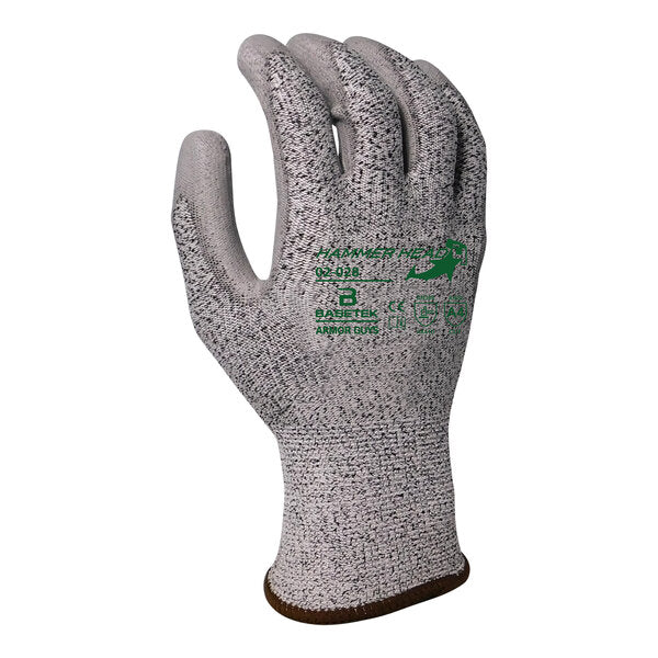 Level A4 HDPE Gloves with Gray Polyurethane Palm Coating