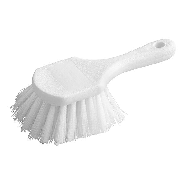 8" White Nylon Utility / Pot Scrub Brush