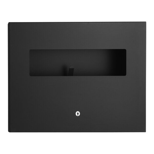 Recessed Toilet Seat Cover Dispenser with Matte Black Finish