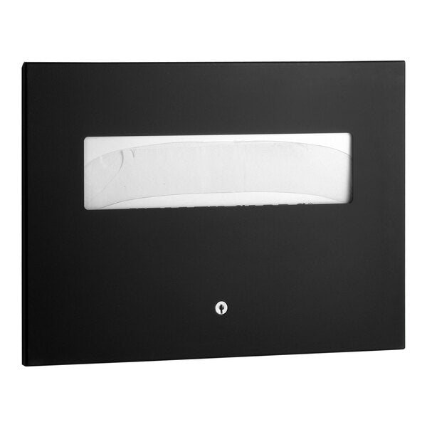 Recessed Toilet Seat Cover Dispenser with Matte Black Finish