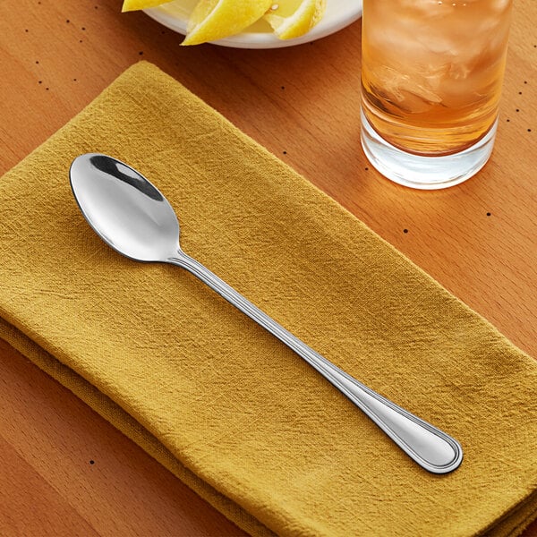 7 1/4" 18/0 Stainless Steel Heavy Weight Iced Tea Spoon - 12/Case