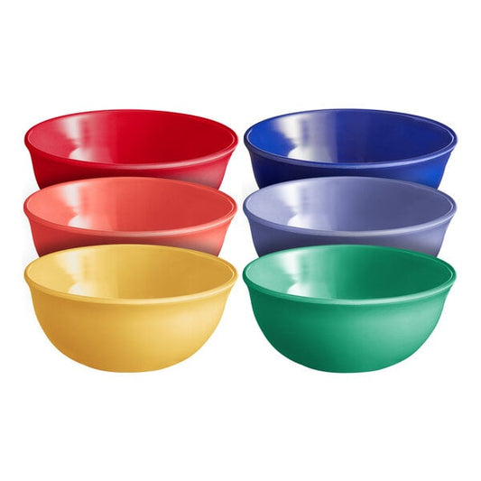 15 oz. Assorted Colors Melamine Nappie Bowls - 72/Case