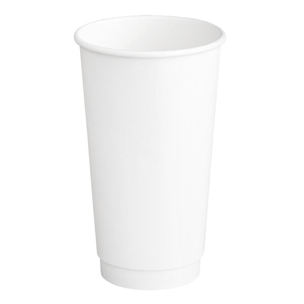 20 oz. White Smooth Double Wall Paper Hot Cup