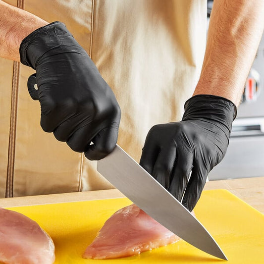 4 Mil Black Biodegradable Powder-Free Nitrile Gloves