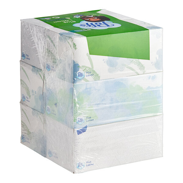 124 Sheet 6-Pack 2-Ply Facial Tissue Box - 24/Case