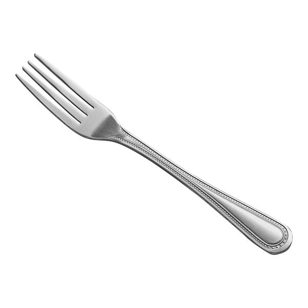 7 1/2" 18/0 Stainless Steel Medium Weight Dinner Fork - 12/Case