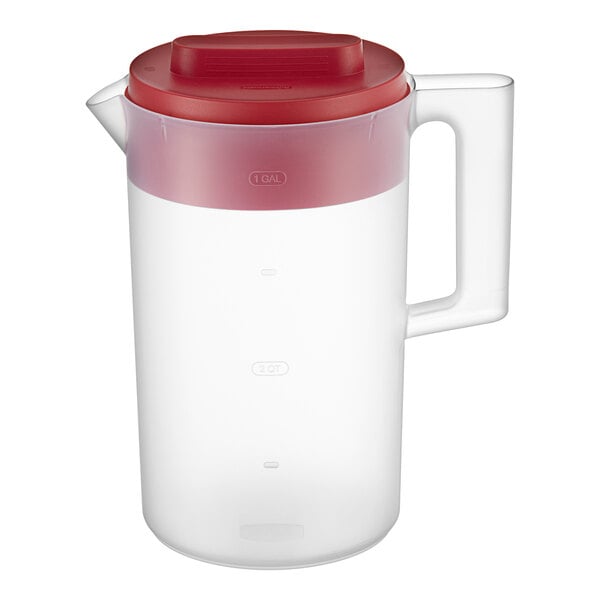 1 Gallon Plastic Pitcher with Multifunction Lid