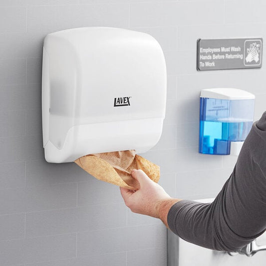 Translucent White Mini Multifold Plastic Paper Towel Dispenser