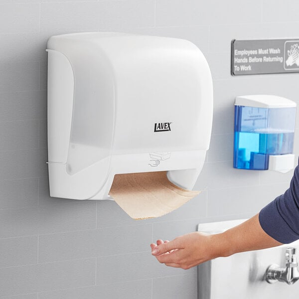 Translucent White Automatic Paper Towel Dispenser with Motion Sensor