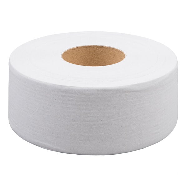 1-Ply Jumbo 1400' Toilet Paper Roll with 9" Diameter - 12/Case