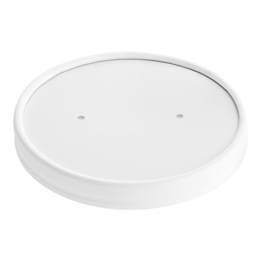 32 oz. White Paper Soup / Hot Food Cup Vented Lid