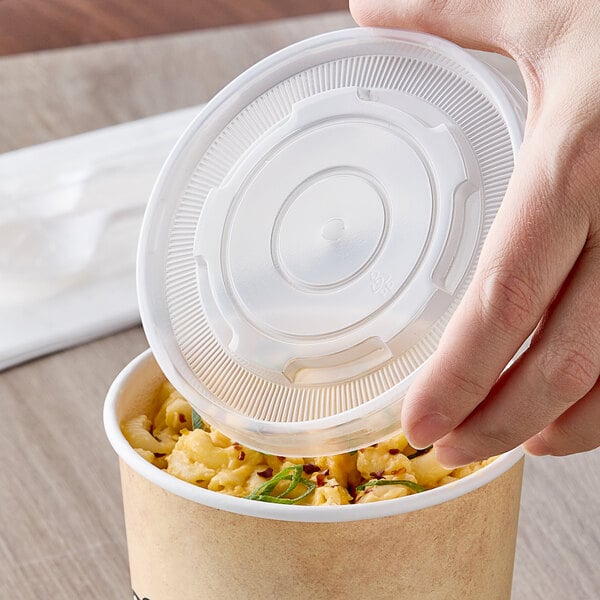 32 oz. Clear Plastic Soup / Hot & Cold Food Cup Vented Lid