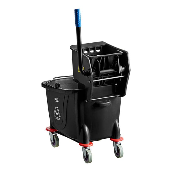 35 Qt. Black Mop Bucket & Side Press Wringer Combo