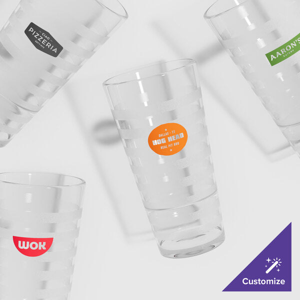 20 oz. Clear Customizable SAN Plastic Tumbler - 24/Case