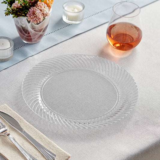 Wave 10" Clear Plastic Plate