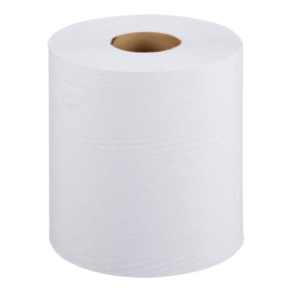1-Ply White Center Pull Paper Towel 900' Roll - 6/Case
