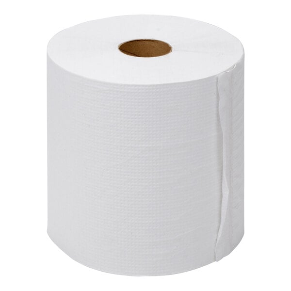 White Hardwound Paper Towel, 800 Feet / Roll - 6/Case