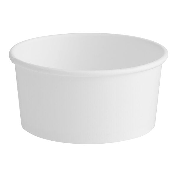 32 oz. Double Poly-Coated White Paper Food Cup with Vented Paper Lid