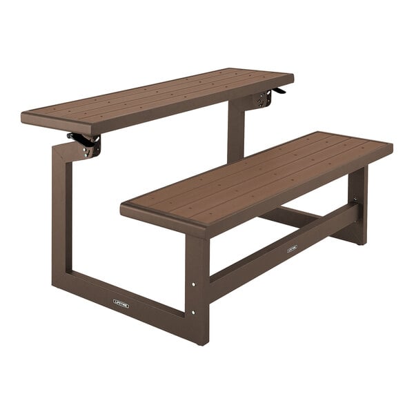 Brown Convertible Bench / Table