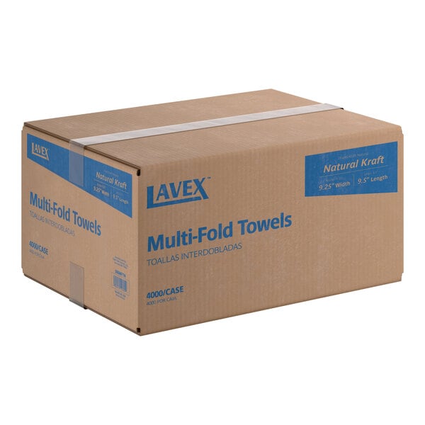 Natural Brown Kraft M-Fold (Multifold) Towel - 4000/Case
