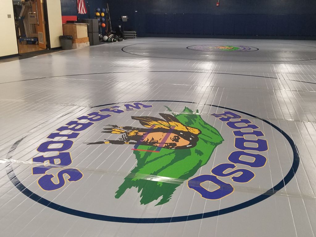 40' X 40' ULTRA SHOCK ROLL-UP WRESTLING MAT