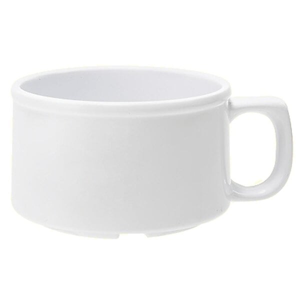 11 oz. White Melamine Mug - 24/Case