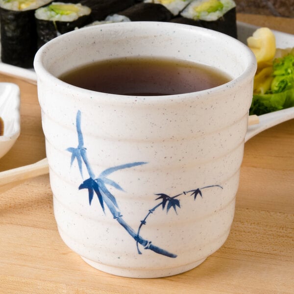 Blue Bamboo 11 oz. Melamine Tea Cup - 12/Case