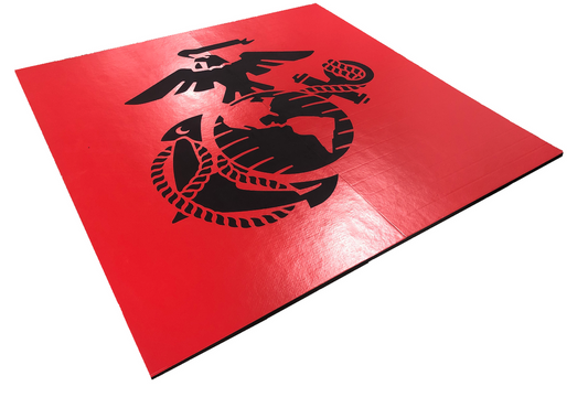 CUSTOM PRINTED 8' X 8' X 1 3/8" ROLL-UP WRESTLING MAT