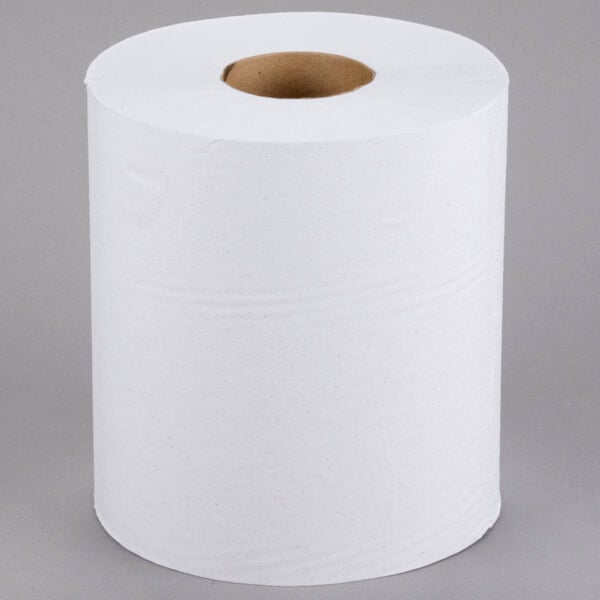 1-Ply White Center Pull Paper Towel 900' Roll - 6/Case