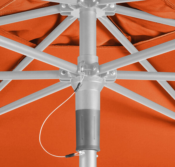 7 1/2' Papaya Push Lift Aluminum Umbrella