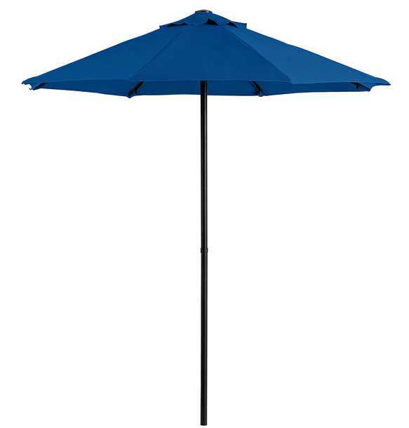 7 1/2' Royal Blue Push Lift Steel Umbrella