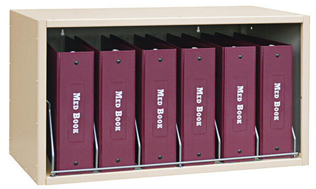 File Rack Binder Beige Storage Rack