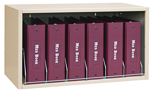File Rack Binder Beige Storage Rack