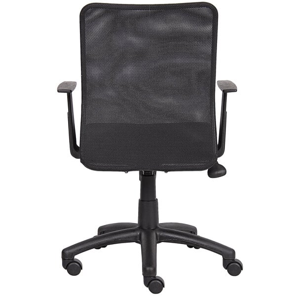Black Mesh Budget Task Chair with T-Arms