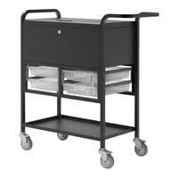 Beige Flat Storage Open Binder Cart